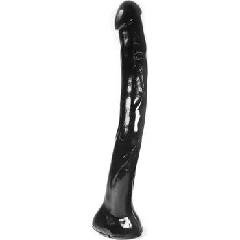 Dildo Dark Crystal DC36, černé vinylové dildo 53 x 6 cm