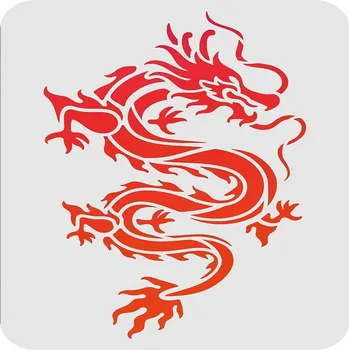 Plastová šablona, DRAK, 21x29,7 cm, 1 kus