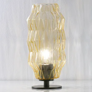 Lampička Selène Stolní lampa Origami, jantarová amber 1 x 42 W - Doprava zdarma