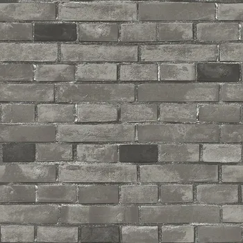 Tapeta Omyvatelná vinylová tapeta šedá cihla, imitace cihlové stěny 555132, Old Friends 3, Vavex 2025