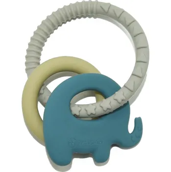 PETITE&MARS Kousátko silikonové Elefi Cute Blue 0m+