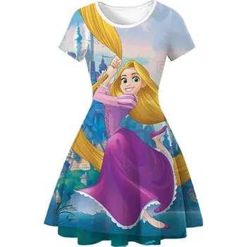 Dívčí šaty Disney Dívčí šaty Rapunzel - Locika s 3D potiskem Varianta: LZ-52604, Velikost: 100