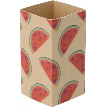 Jednorázové nádobí Reklamní CreaSleeve Kraft 177 papírový kraftový rukáv na zakázku, přírodní