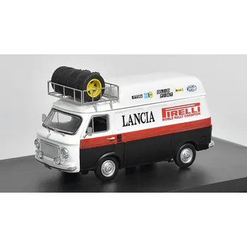 autíčko Fiat 238 Van Lancia Rally Assistance 1973 se střešním nosičem 1:43 Fiat 238 Asistenční dodávka Lancia Rally 1973 - model auta