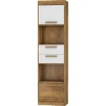 Regál GATTON 2D2S, dub burgundský/bílý lesk, 5 let záruka + vyzvednutí ZDARMA