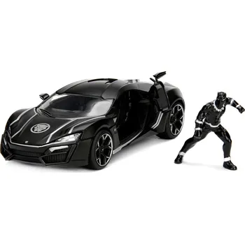 autíčko Lykan Hypersport 2017 + figurka Černý panter - Black Panther 1:32 - Jada Toys Lykan Hypersport 2017 Black Panther 1/32