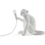 SELETTI LED deko stolní lampa Monkey Lamp, bílá, sedící - kabel 450 cm 1 x 4 W LED - Doprava zdarma