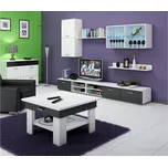 Konferenční stolek SANGOLE, bílá/černý lesk, 5 let záruka + vyzvednutí ZDARMA