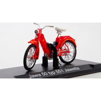 autíčko JAWA 50 typ 551 Jawetta 1:24 - MODIMIO Naše Motocykly časopis s modelem #28 JAWA 50 typ 551 Jawetta motorka - model motorky