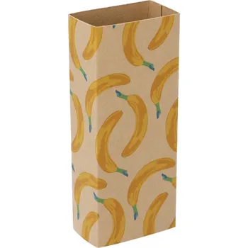 Jednorázové nádobí Reklamní CreaSleeve Kraft 132 papírový kraftový rukáv na zakázku, přírodní