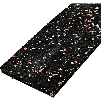 soklová lišta Černo-bílo-červená gumová soklová podlahová lišta FLOMA FitFlo IceFlo - 200 x 7 x 0,8 cm