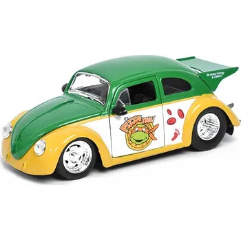 autíčko Volkswagen Beetle 1959 s figurkou Michelangelo 1:24 - Jada Toys VW Beetle 1959 s figurkou Michelangelo 1/24 - sběratelské autíčko