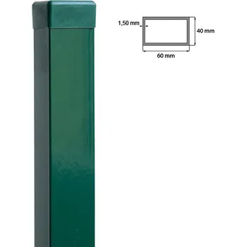 Plotový sloupek Sloupek 60x40mm ZnPVC 2000mm zelená