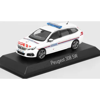 autíčko Peugeot 308 SW 2018 Douanes 1:43 - NOREV Peugeot 308 SW 2018 - kovový model auta