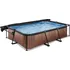Bazén Exit Toys Wood pool 3 x 2 m hnědý
