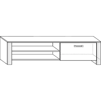 Televizní stolek Televizní stolek malý AKIVIDU mat, craft zlatý/craft tobaco, 5 let záruka + vyzvednutí ZDARMA