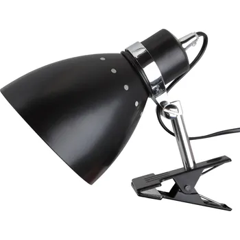 Lampička Steinhauer Světlo se svorkou Spring, černá - stínidlo Ø 13 cm; délka kabelu 172 cm 1 x 60 W - Doprava zdarma