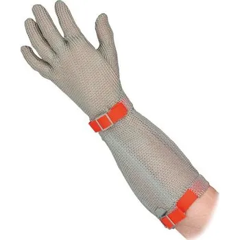 Pracovní rukavice EUROFLEX Řeznická rukavice extra dlouhá levá M červená