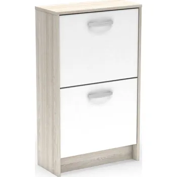 Botník PERK botník 2F, bílá/dub shannon + vyzvednutí ZDARMA