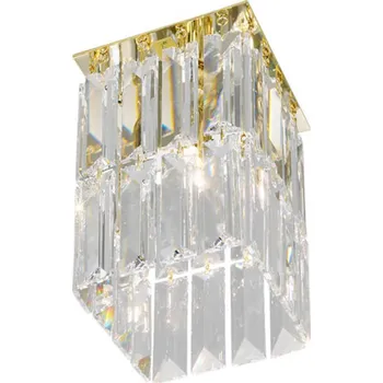 KOLARZ Prisma - zlaté křišťálové stropní světlo 24 karátů pozlacená, čirá 1 x 40 W - Doprava zdarma