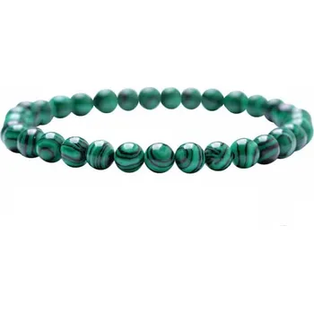 Náramek Malachit náramek z korálků 6 mm