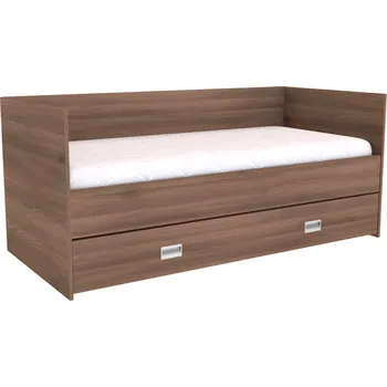 Postel Zvýšené lůžko DUO s úložným prostorem Dekor: Akácie skořice, Úchytky: zapuštěné úchytky, Zvýšené čelo: zvýšená 3 čela (zadní a 2 boční)