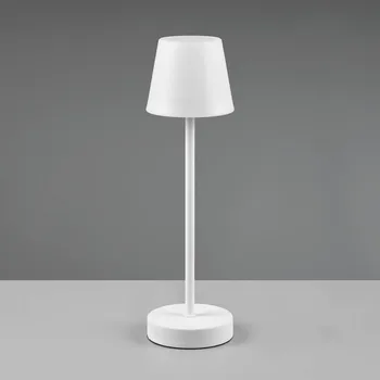 Venkovní osvětlení Reality Leuchten LED stolní lampa Martinez, stmívač a CCT, bílá - výška základny 2,6 cm; výška stínidla 8,9 cm matná bílá 1 x 2,2 W LED - Doprava zdarma