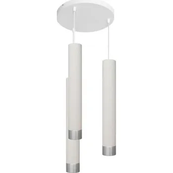 LED Lustr na lanku TUBA 3xGU10/4,8W/230V bílá/lesklý chrom