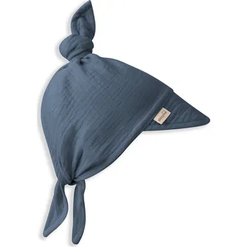 Kojenecká čepice Sleepee Dětský rostoucí mušelínový klobouček s kšiltem Petrol 0-4 roky