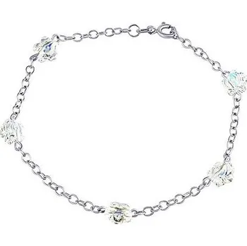 Náramek Stříbrný náramek Costa s kytičkami Swarovski® Crystals SILVEGOB60556BSWW