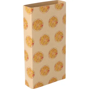 Jednorázové nádobí Reklamní CreaSleeve Kraft 240 papírový kraftový rukáv na zakázku, přírodní