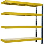 Přístavek k regálu Trestles RNC 2000x2400x600, nosnost 3200 kg, 4 police Barva: žluto-černá