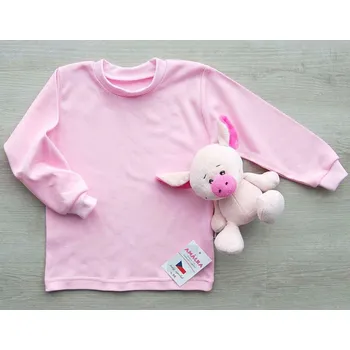 AMÁLKA Bavlněné tričko s dlouhým rukávem, růžové Velikost: 68