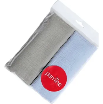 Přebalovací podložka JASMINE mušelínové pleny DuoLux 6 modrá, šedá 60x80 cm 2ks