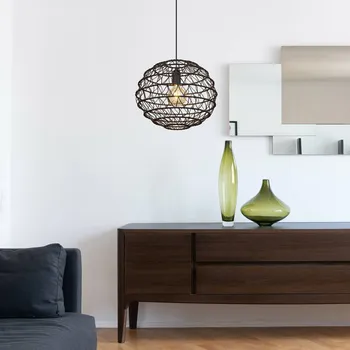 Svítidlo Globo Závěsné světlo Senni, černá, Ø 39 cm - Ø baldachýn 10 cm 1 x 15 W LED - Doprava zdarma