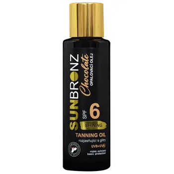 Přípravek na opalování Vivaco Sunbronz Chocolate opalovací olej s třpytivým efektem SPF6 200 ml