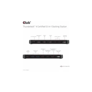 Příslušenství pro notebook Club3D Dokovací stanice Thunderbolt 4 (Certified), 12v1
