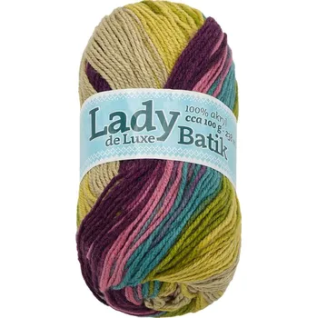 Příze Bellatex Příze LADY de Luxe BATIK Béžová,Růžová,Fialová