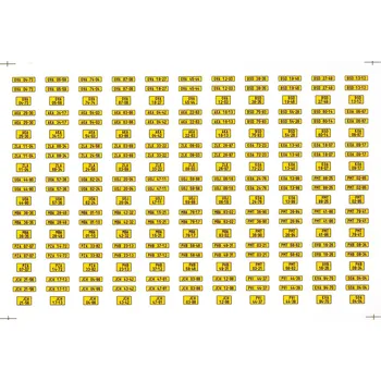 autíčko AutoModels.cz Obtisky na modely 1:43 - SPZ žlutá Dekály - Obtisky na modely SPZ , Státní poznávací značka