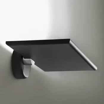 Lampička ICONE GiuUp LED nástěnná myčka 40W, černá - Výška svítidla 1 cm; nástěnný držák - Ø 8 cm, hloubka 2,5 cm černá, stříbrná LED - celkem 40 W - Doprava zdarma