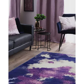 Bytový textil koberec Vícebarevný 160 x 230 cm abstraktní vzor rozlité barvy obývací pokoj ložnice Beliani