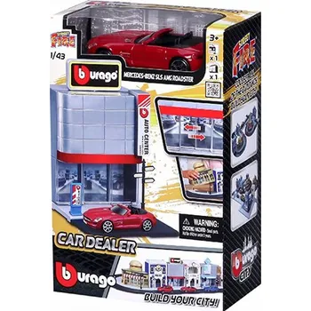Dětské zboží Mercedes-Benz SLS AMG Roadster + stavebnice Auto Center 1:43 Mercedes SLS AMG Roadster + diorama Car Dealer Center - stavebnice KIT s modelem