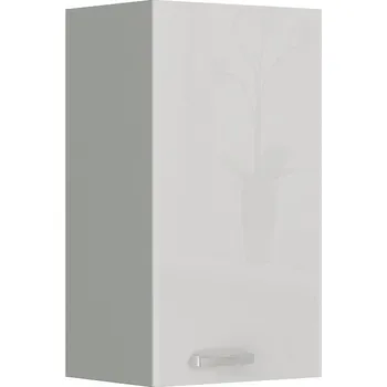 Kuchyňská linka HARLOW, skříňka horní 40 G-72 F, šedá / bílý lesk + vyzvednutí ZDARMA