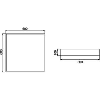 Lampička BRUMBERG Biro Square, 60x60cm, DALI stmívatelný, stříbrný, 3 000 K stříbrná s texturou LED 44 W celkem - Doprava zdarma
