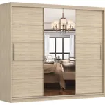 Šatní skříň GOFREDO se zrcadlem, dub sonoma +možnost VÝNOSU + vyzvednutí ZDARMA