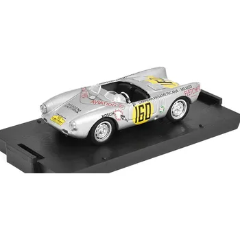 autíčko Porsche 550RS #160 Carrera Panamericana Mexico 1953 Hans Herrmann 1:43 - Brumm Porsche 550RS No.160 Carrera Panamericana Mexico 1953 Hans Herrmann - kovový model auta