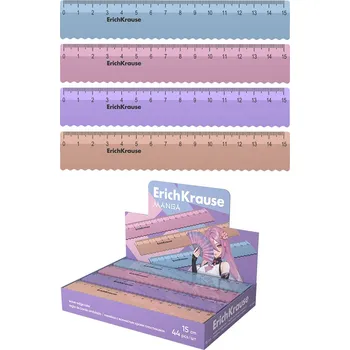 pravítka Pravítko 15cm s vlnovkou ErichKrause Manga mix barev