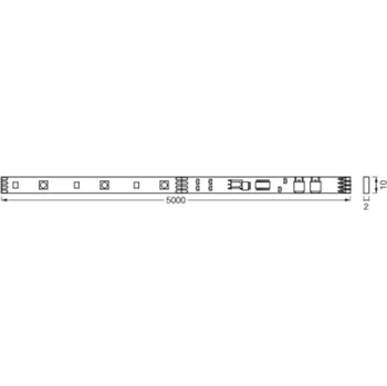 Lampička LEDVANCE Flex Remote LED-Strip IP20 RGBW, 5 m - kabelu se zástrčkou 150 cm bílá LED 14 W celkem