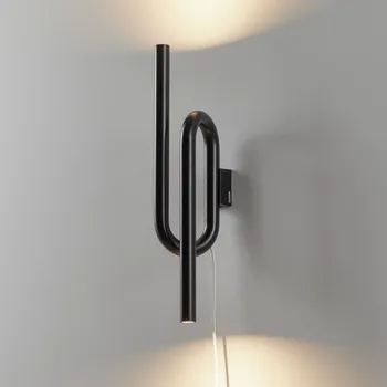 Lampička Foscarini Tobia LED nástěnné světlo, kabel, černá - Délka kabelu 310 cm 2 x 6 W LED - Doprava zdarma