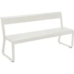 Světle šedá kovová lavice s opěrkou Fermob Bellevie 161 cm